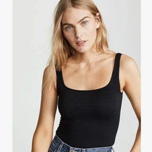 NWOT Free People Square Neck Black Tank Top